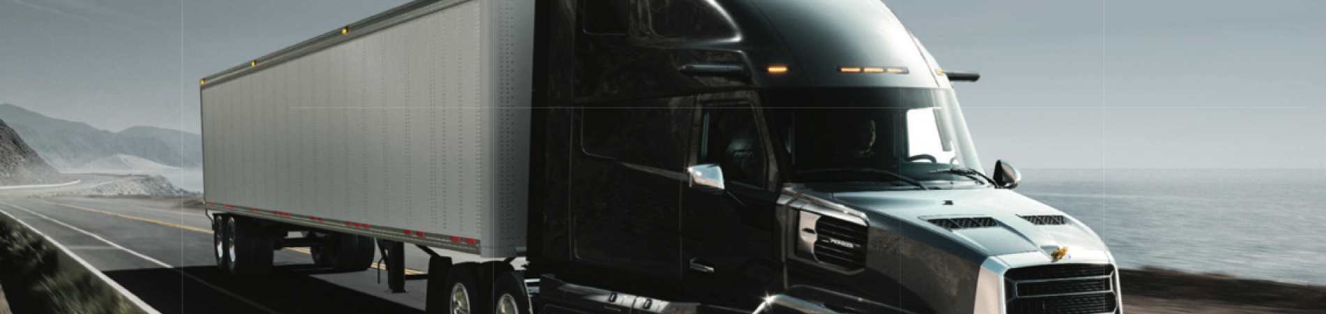 mack pioneer truck on the highway